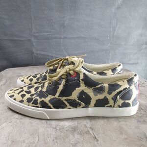 Bucketfeet Giraffe Lace Up SneakerCanvas Tennis Shoes Sz 7